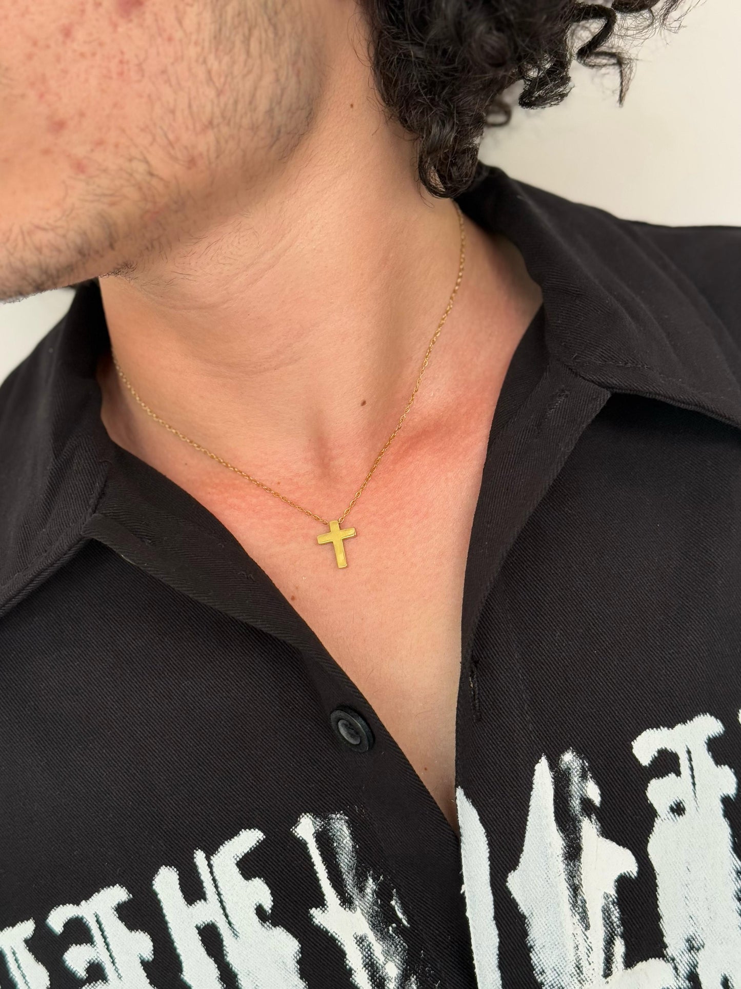 Obsidian Cross Pendant