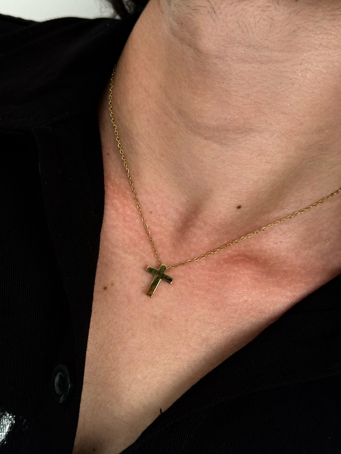 Obsidian Cross Pendant