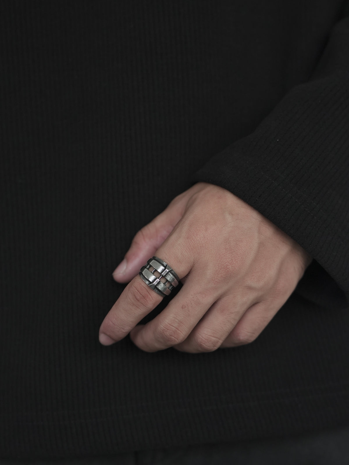 Blac Gridlock Ring