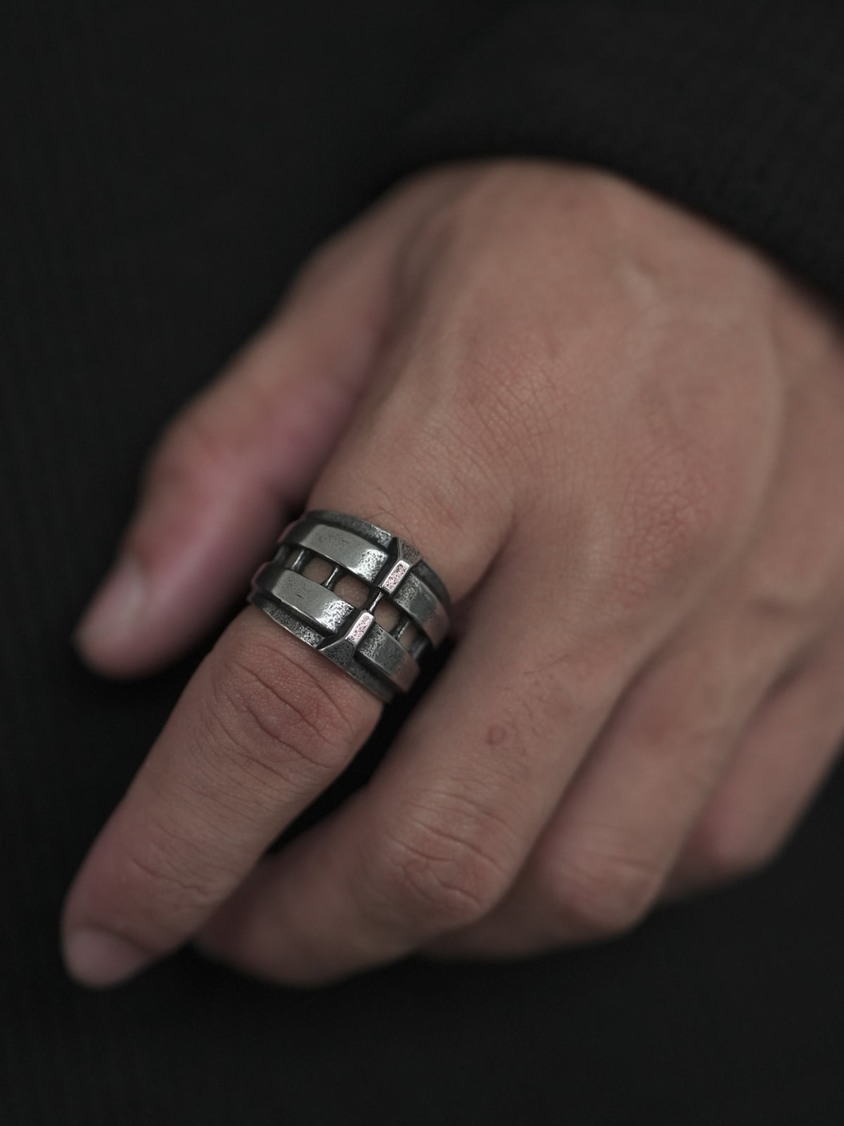 Blac Gridlock Ring