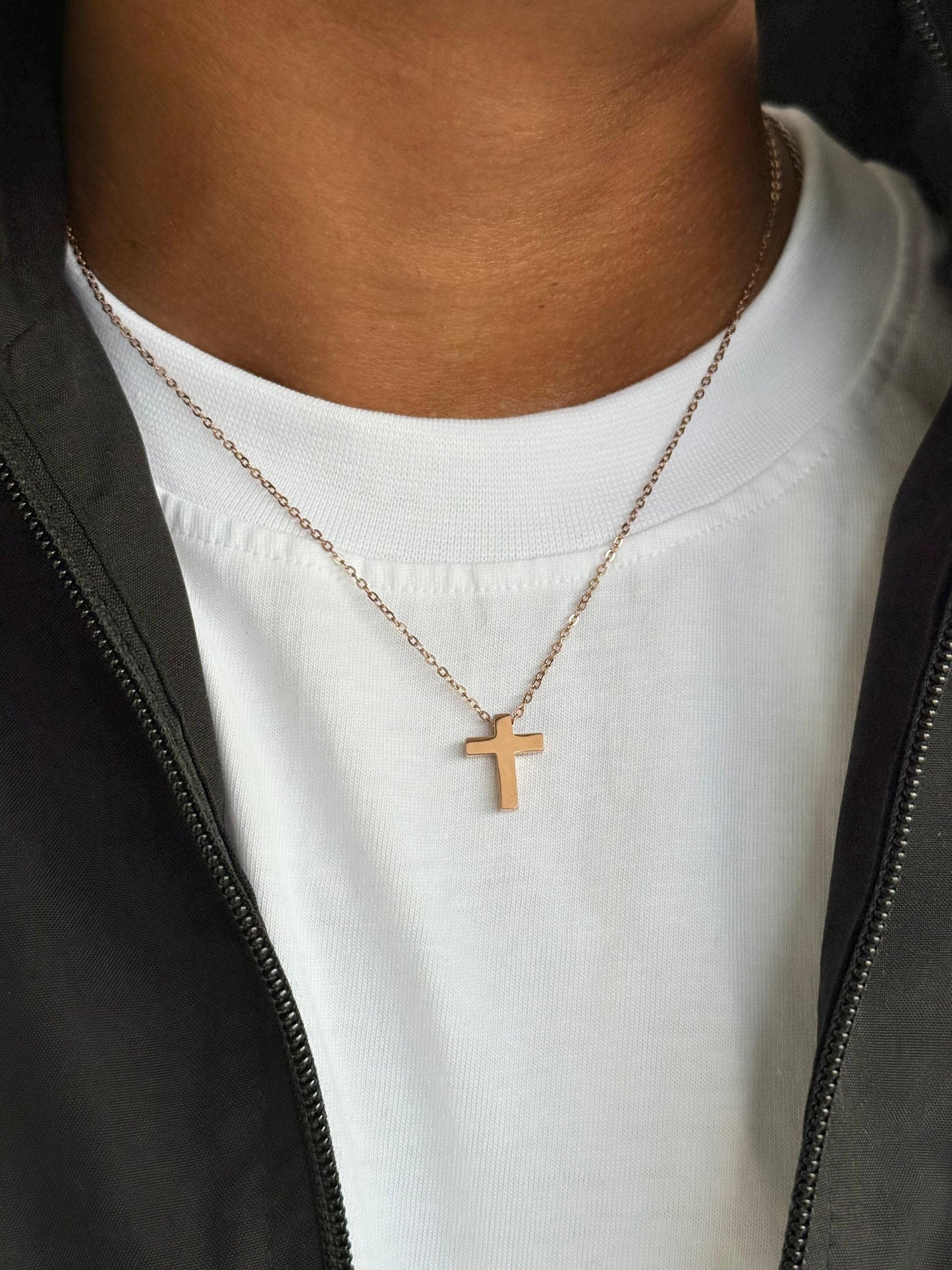 Obsidian Cross Pendant